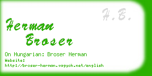 herman broser business card